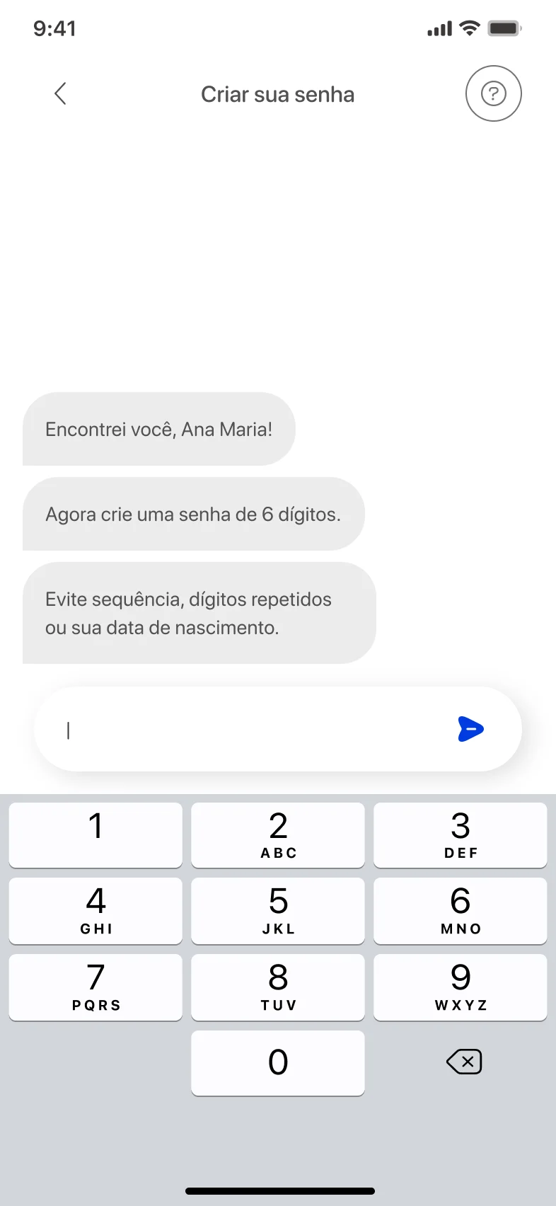 Criar senha