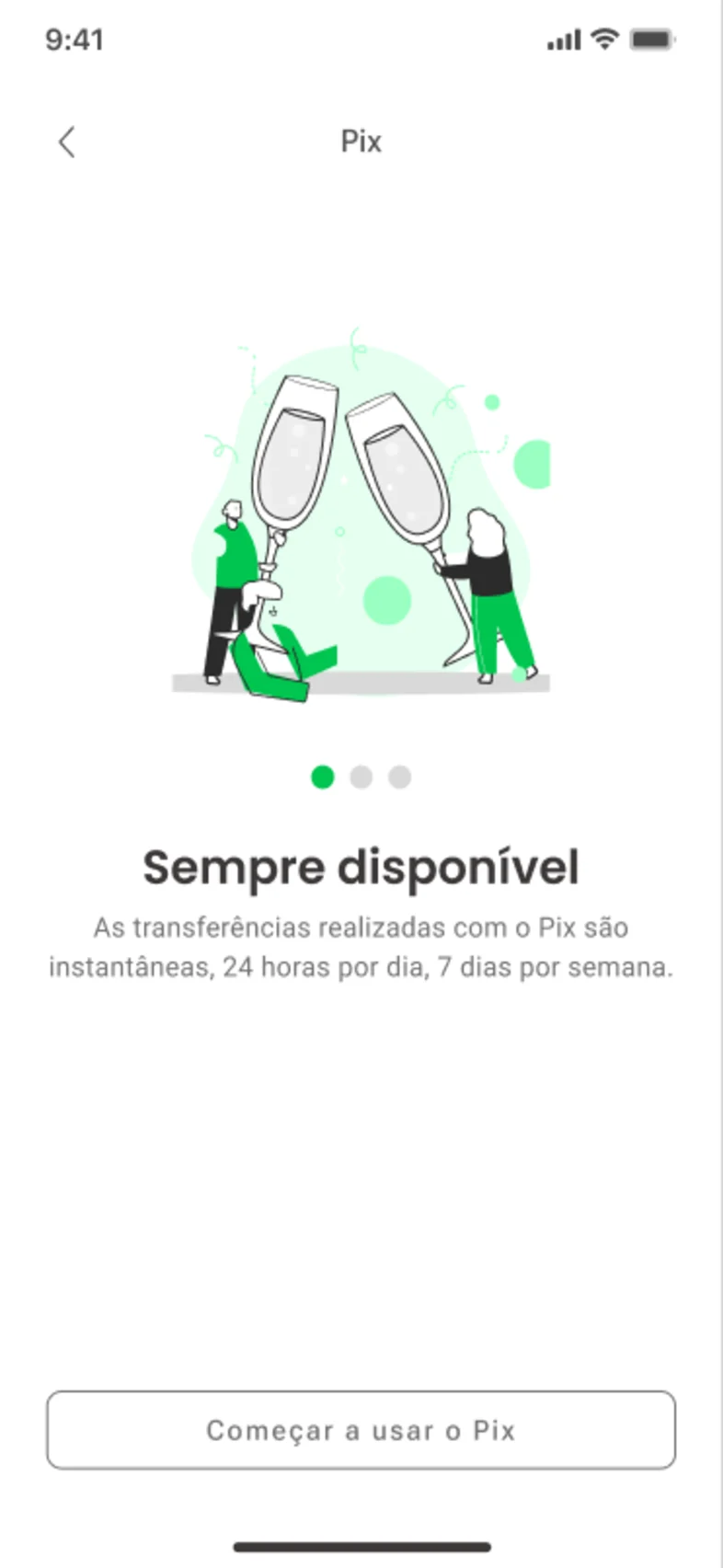 Onboarding do Pix · 2