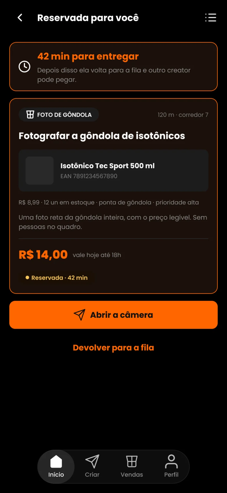Reservada, com prazo